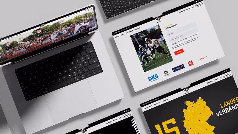 Screenshot der Website von American Football Verband Deutschland e.V. (AFVD)