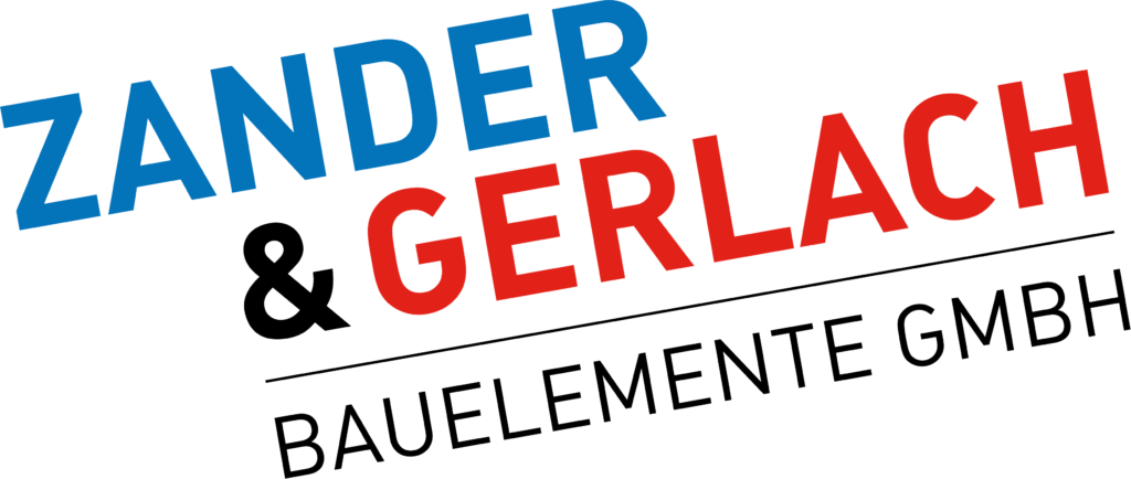 Textlogo Zander Gerlach in blau und rot